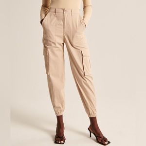 Tan Cargo Joggers